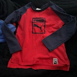 Puma Red and Black Graphic Tee